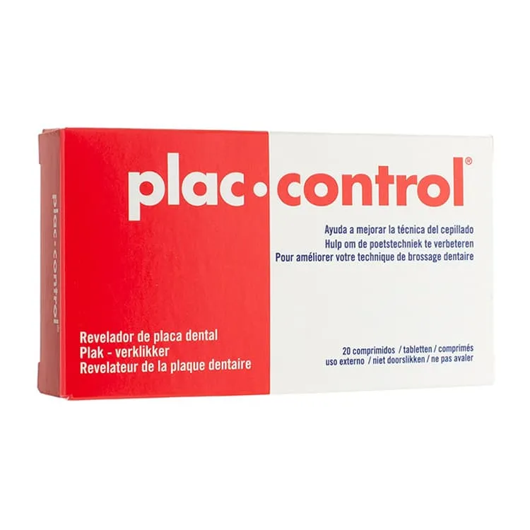 Plac-Control Revelador de Placa Dental, 20 Comprimidos Plac-Control-20-Comprimidos