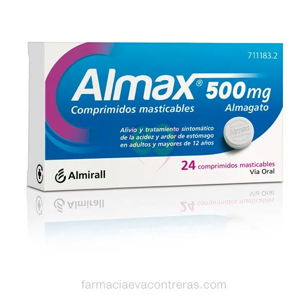 Almax 500 mg, 24 Comprimidos Masticables Almax-500-mg-24-comprimidos