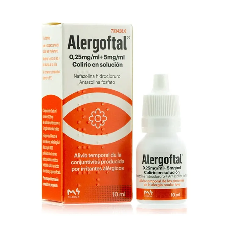 Alergoftal 0,25mg/ml+ 5mg/ml Colirio en Solución, 10 ml Alergoftal