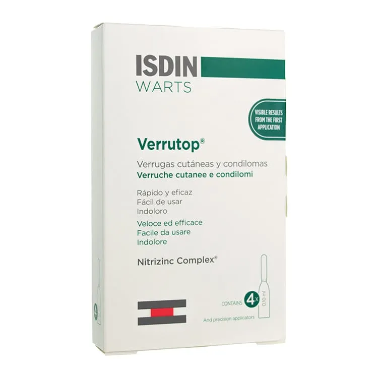 Isdin Verrutop, 4 Ampollas Verrutop