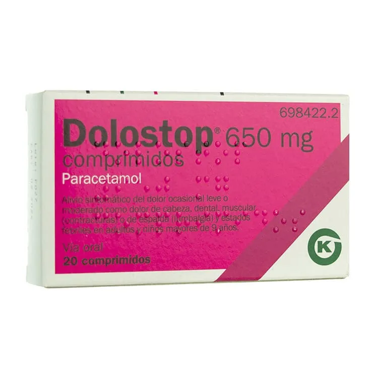 Dolostop 650 mg, 20 Comprimidos Dolostop