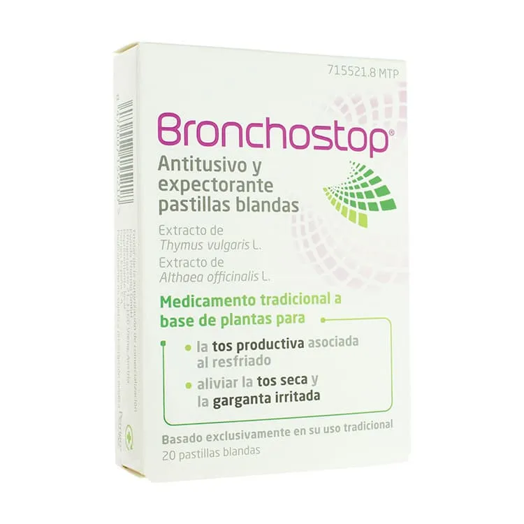 Bronchostop Antitusivo y Expectorante, 20 Pastillas Blandas Bronchostop-Pastillas