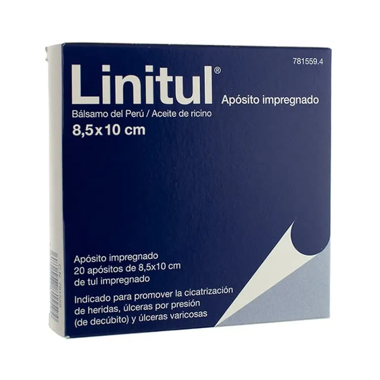 Linitul Apósitos Impregnados, 20 Apósitos de 8,5 x 10 cm Linitul-20-Apositos-Impregnados-8-5-x-10-cm
