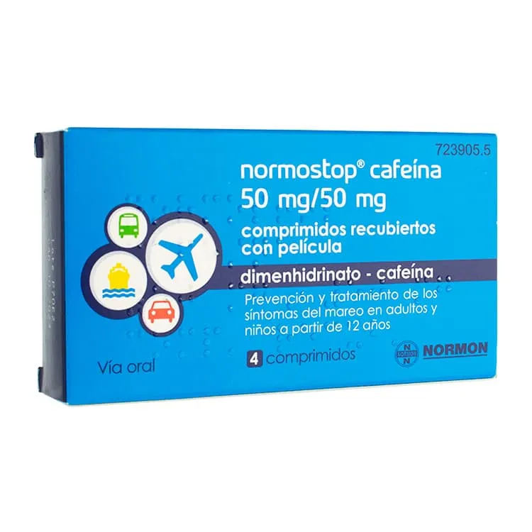 Normostop Cafeína 50 mg/50 mg, 4 Comprimidos Normostop-Cafeina-4-Comprimidos