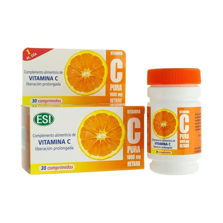 ESI Vitamina C Pura Retard 1000 mg, 30 Comprimidos ESI-Viatmina-C-30-Comprimidos-178365