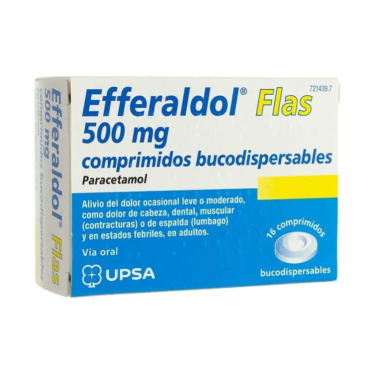 Efferaldol Flas 500 mg, 20 Comprimidos Bucodispersables Efferaldol-Flas-16-Comprimidos-Bucodispersables