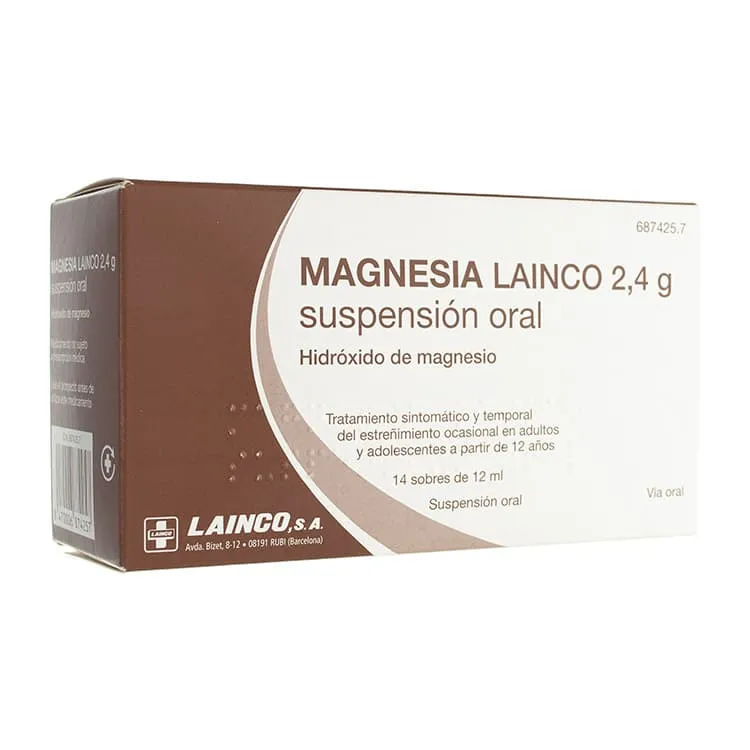 Magnesia Lainco 2,4 g Suspensión Oral, 14 Sobres Magnesia-Lainco-2-4-g-14-Sobres