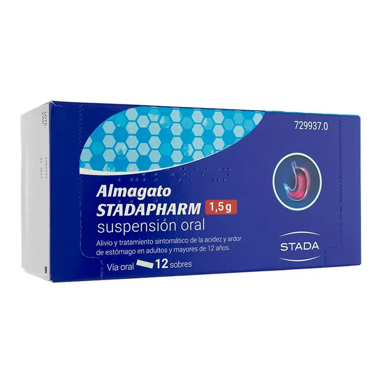 Almagato Stadapharm 1,5 g Suspensión Oral, 12 Sobres Almagato-Stadapharm-1-5-g-Suspension-Oral-12-Sobres