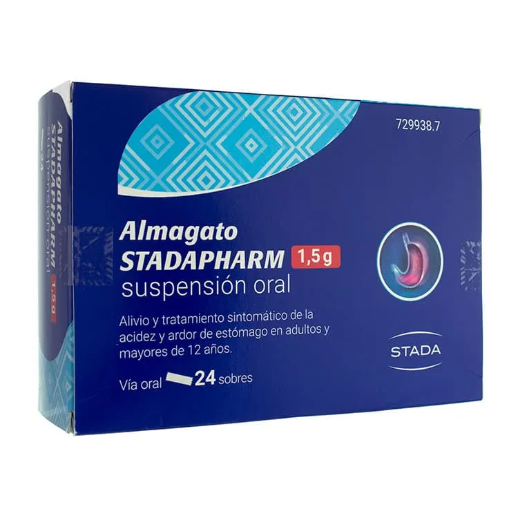 Almagato Stadapharm 1,5 g Suspensión Oral, 24 Sobres Almagato-Stadapharm-1-5-g-Suspension-Oral-24-Sobres