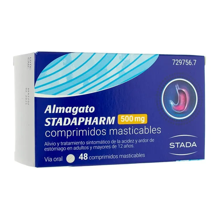 Almagato Stadapharm 500 mg, 48 Comprimidos Masticables Almagato-Stadapharm-500-mg-48-Comprimidos-Masticables