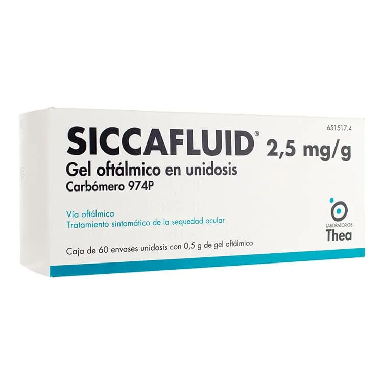 Siccafluid 2,5 mg/g Gel Oftálmico, 60 Monodosis Siccafluid-60-Monodosis