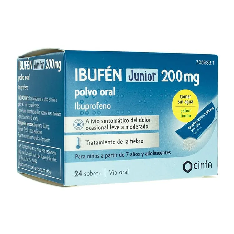 Ibufén Junior 200 mg Polvo Oral, 24 Sobres Ibufen-Junior-24-Sobres