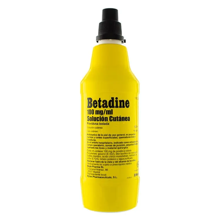 Betadine 100 mg/ml Solución Cutánea, 500 ml Betadine-Solucion-Cutanea-500-ml