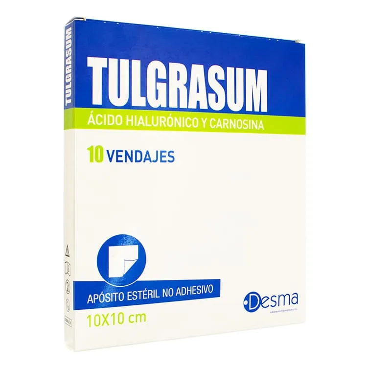 Tulgrasum 10 x 10 cm, 10 Apósitos Tulgrasum
