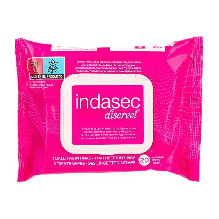 Indasec Discreet Toallitas Íntimas, 20 Unidades Indasec-Discreet-Toallitas-Intimas