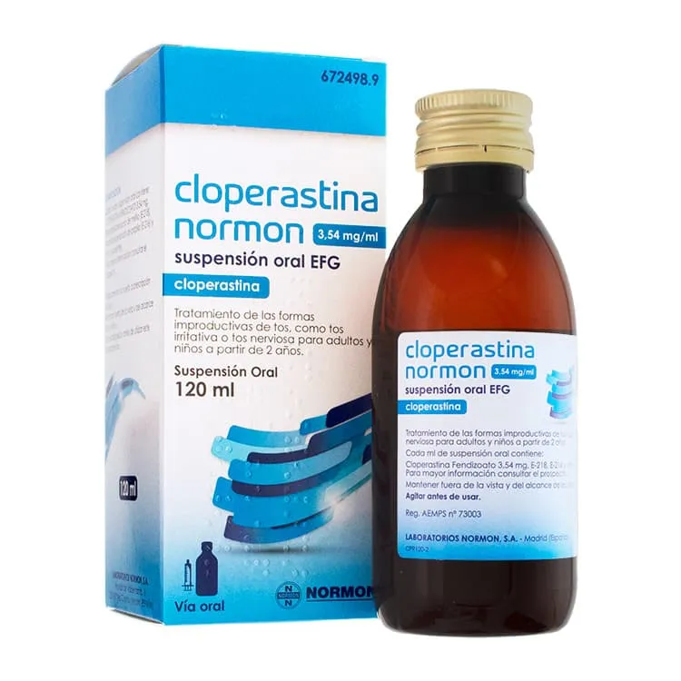 Cloperastina Normon 3,54 mg/ml Suspensión Oral EFG, 120 ml Cloperastina-Normon-120-ml