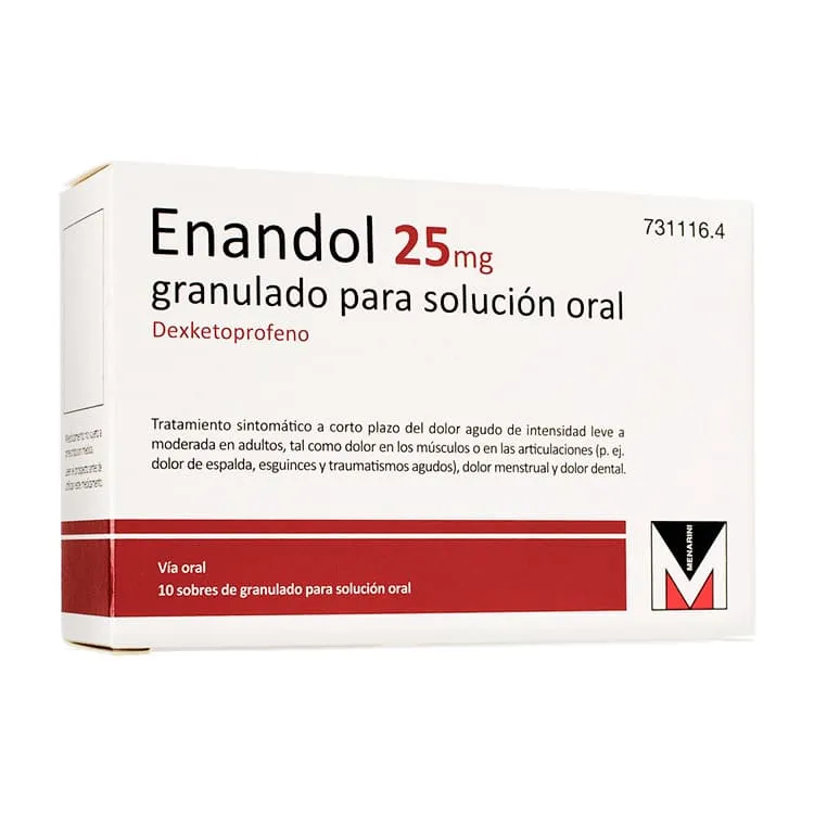 Enandol 25 mg Granulado para Solución Oral, 10 Sobres Enandol-25-mg-Granulado-10-Sobres