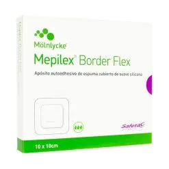 Mölnlycke Mepilex Border Flex 10 x 10 cm, 3 Apósitos