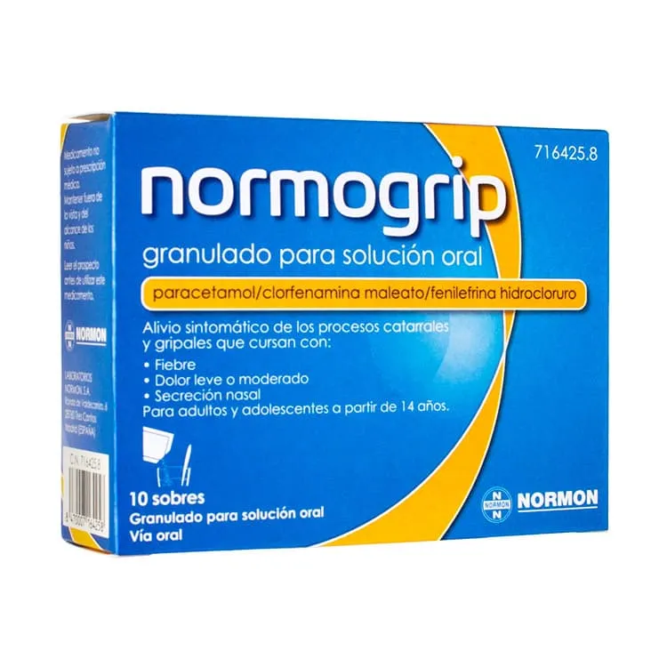 Normogrip Granulado para Solución Oral, 10 Sobres Normogrip-10-Sobres