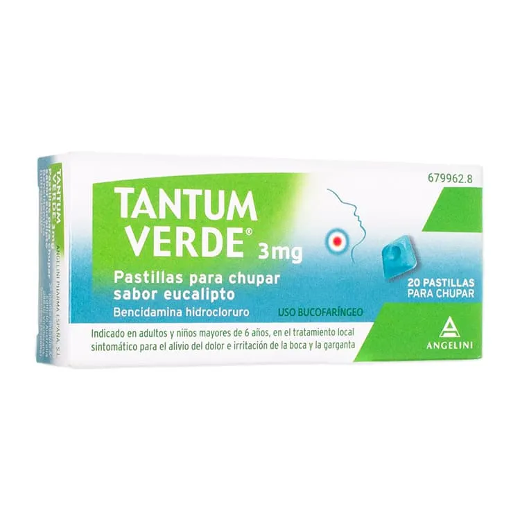 Tantum Verde Pastillas para Chupar Sabor Eucalipto, 20 Pastillas Tantum-Verde-Pastillas-para-Chupar-Sabor-Eucalipto