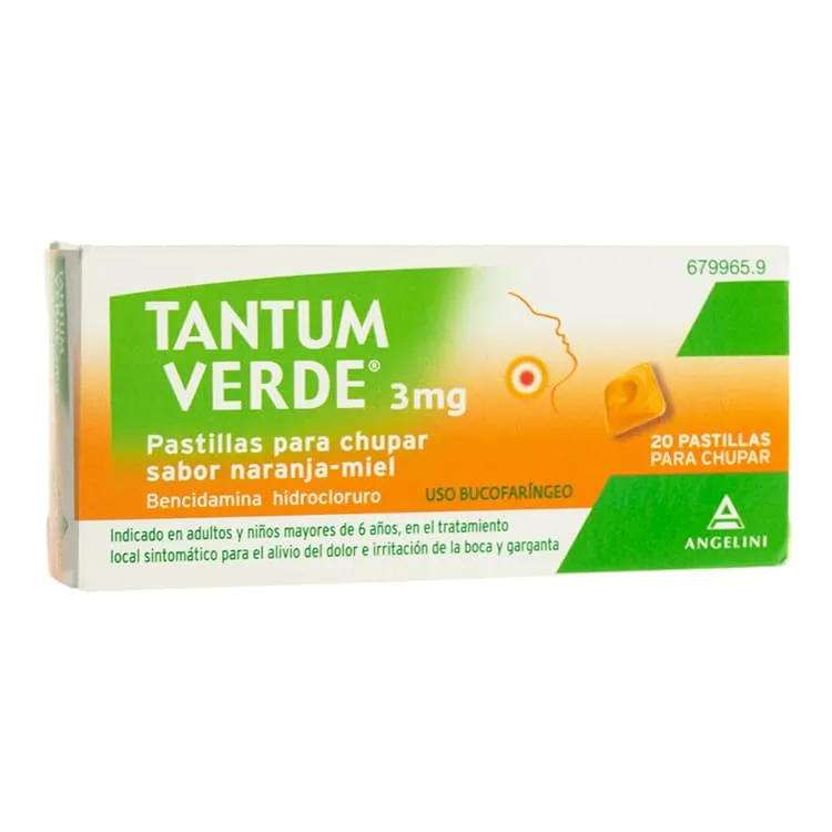 Tantum Verde Pastillas para Chupar Sabor Naranja-Miel, 20 Pastillas Tantum-Verde-Pastillas-para-Chupar-Sabor-Naranja-Miel