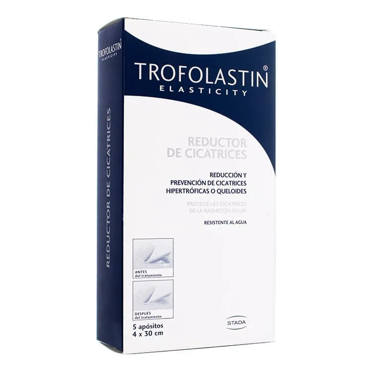 Trofolastin Elasticity Reductor de Cicatrices, 5 Apósitos (4 x 30 cm) Trofolastin-Elasticity-5-Apositos-4x30-cm