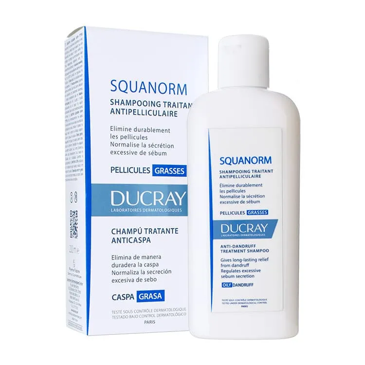 Ducray Squanorm Champú Tratante Anticaspa Grasa, 200 ml Ducray-Squanorm-Champu-Tratante-Anticaspa-Grasa-200-ml-163428