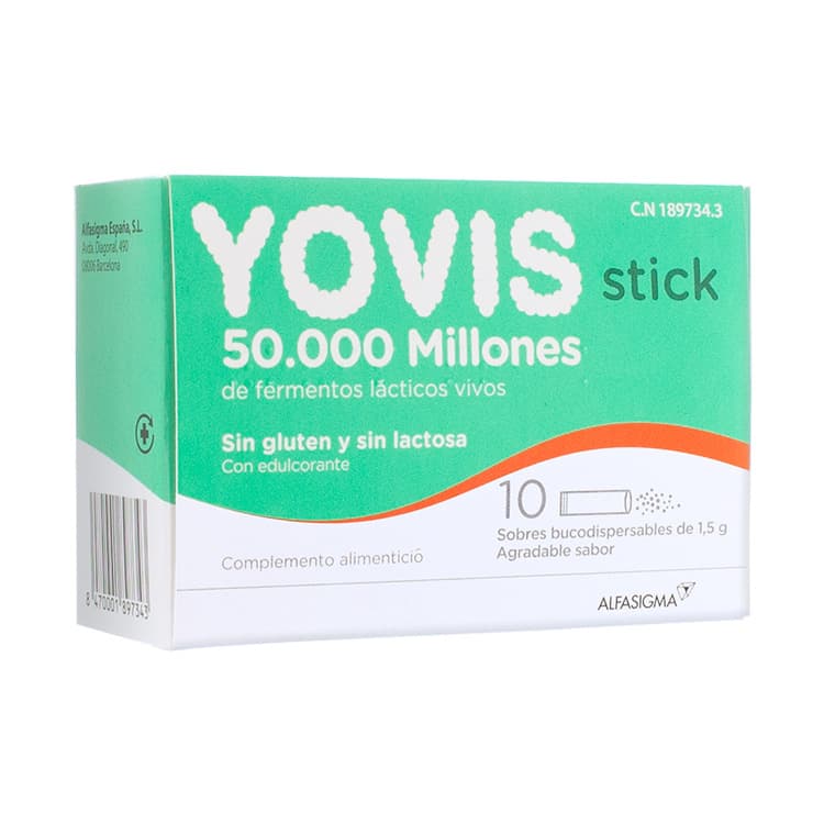 Yovis Stick, 10 Sobres Bucodispersables Yovis-Stick-10-Sobres-189734