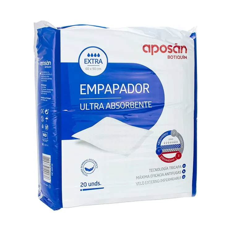 Aposán Botiquín Empapador Ultra Absorbente 60 x 90 cm, 20 Unidades Aposan-Botiquin-Empapador-Ultra-Absorbente-60-x-90-cm-20-Unidades-193601