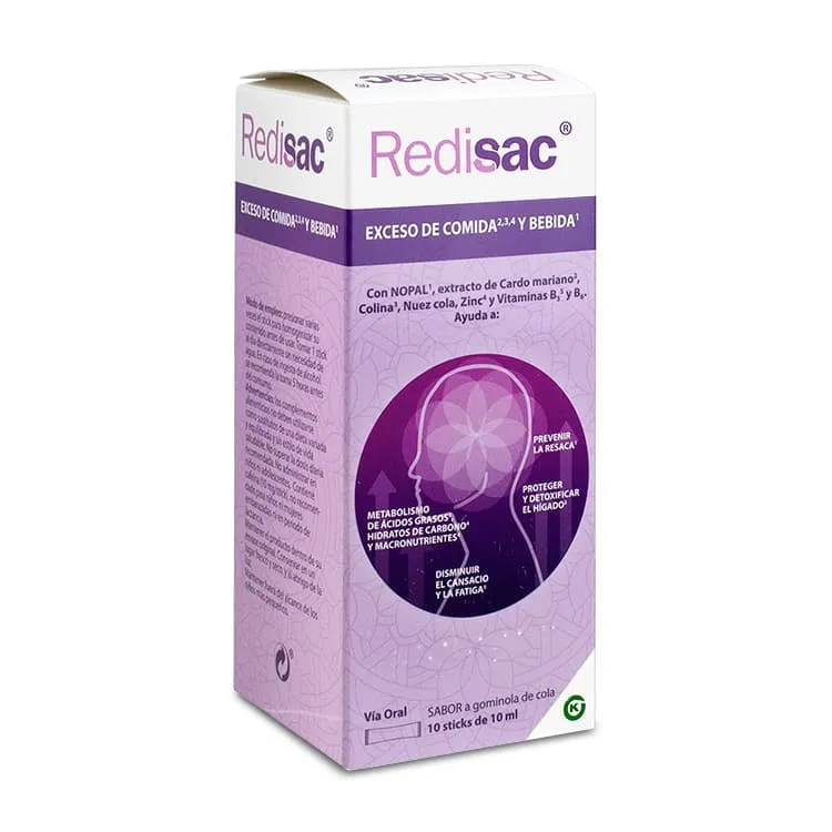 Redisac Exceso de Comida y Bebida, 10 Sticks Redisac Exceso de Comida y Bebida 210673