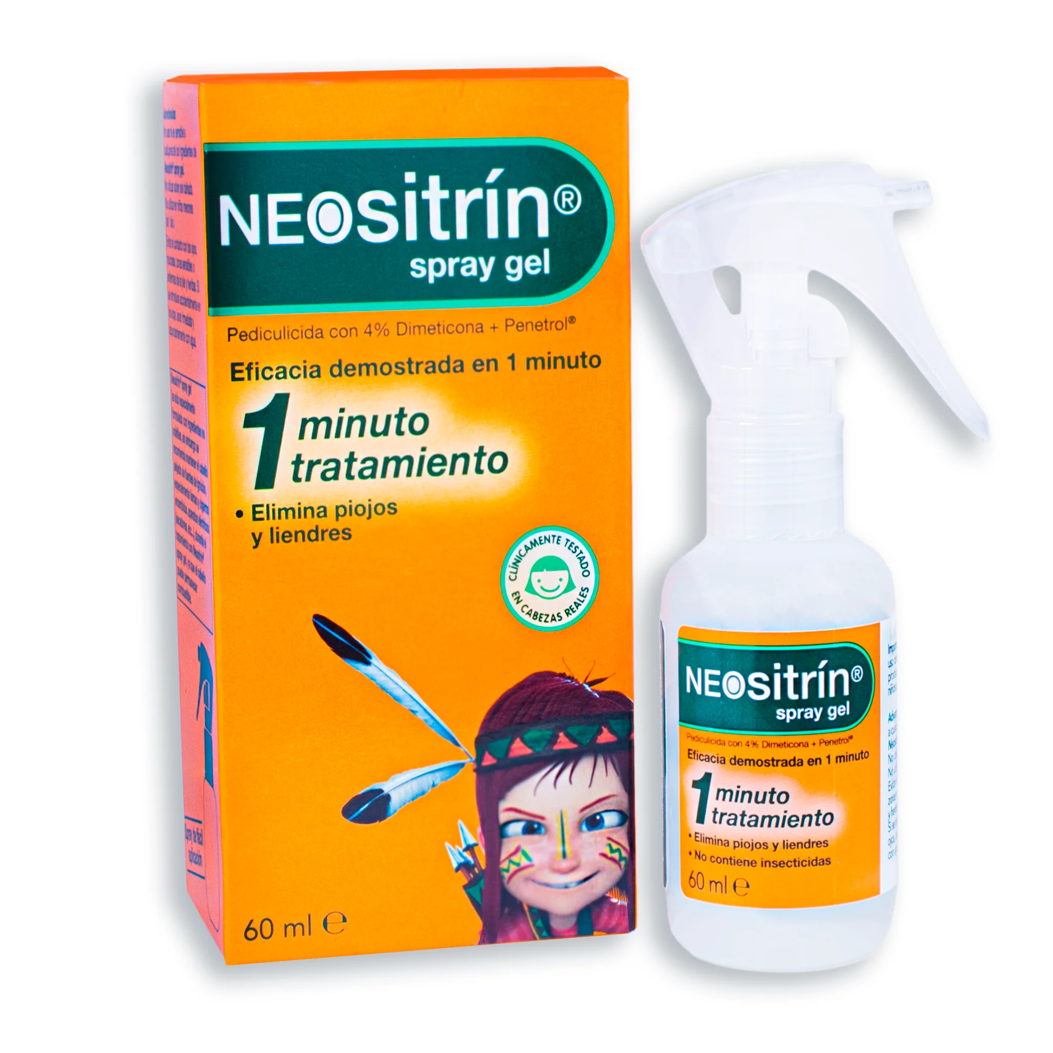 Neositrín Spray Gel Antipiojos, 60 ml Neositrín
