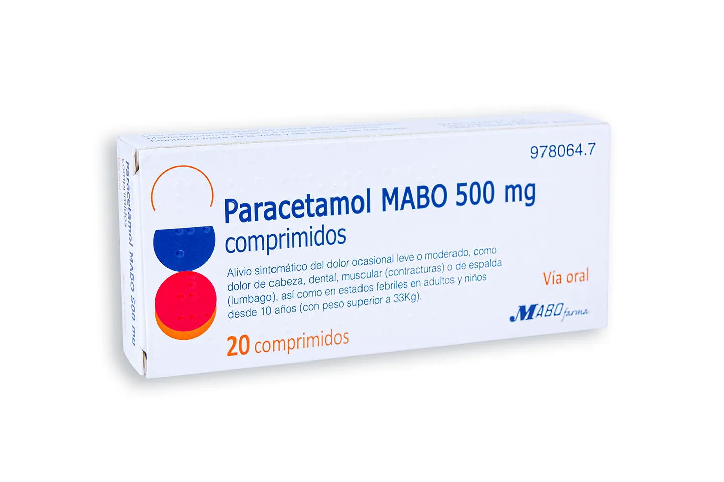 Paracetamol MABO 500 mg 20 Comprimidos paracetamol mabo 500 mg