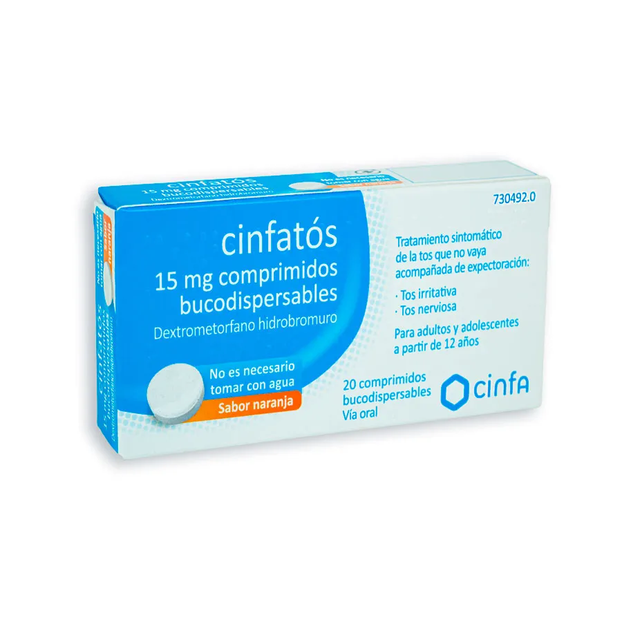 Cinfatós 15 mg, 20 Comprimidos Bucodispersables Cinfatos de 15 mg bucodispersales
