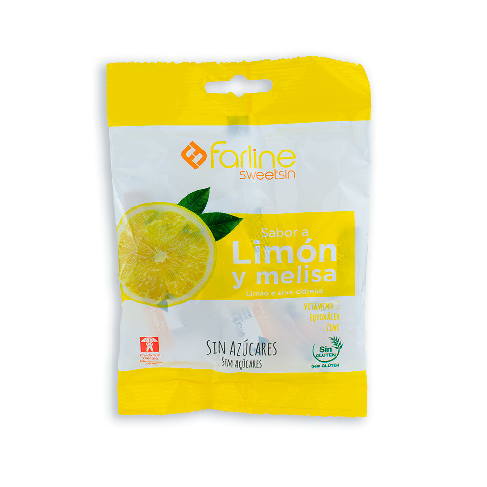 Farline Sweetsin Caramelos Sabor a Limón y Melisa, 35 g Farline Sweetsin Limón y Melisa