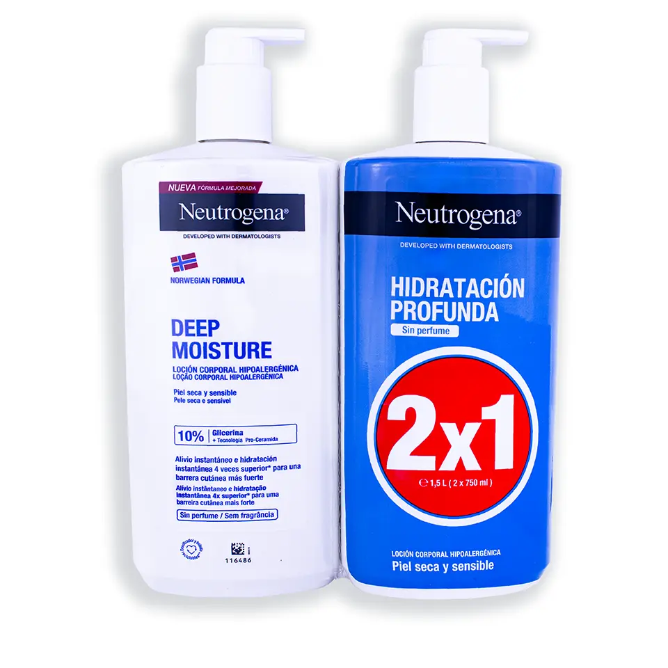Neutrogena Hidratación Profunda Loción Corporal Sin Perfume 2x750ml Neutrogena Hidratación Profunda Loción Corporal 2×750 ml