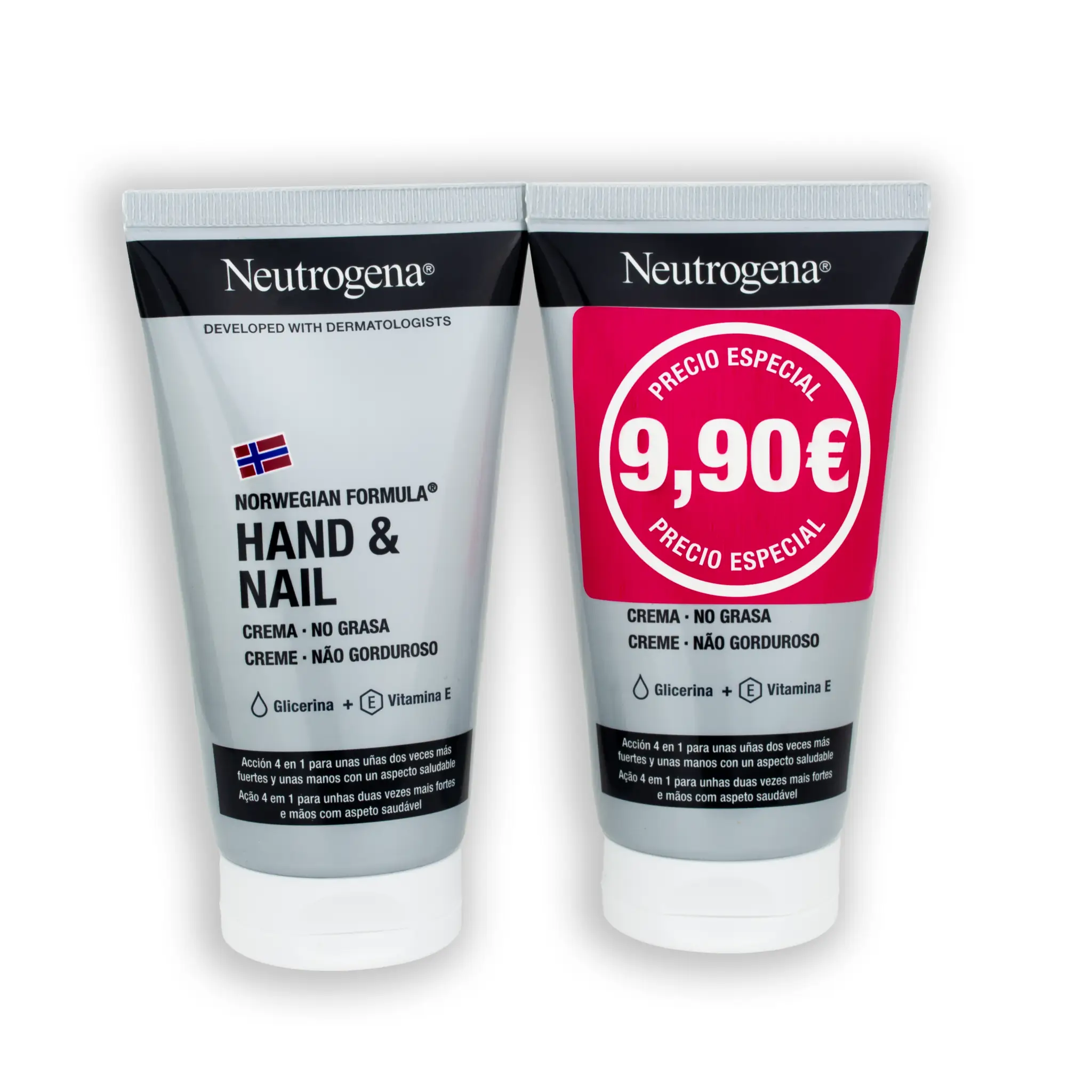 Neutrogena Crema de manos y uñas Duplo, 2x75 ml Neutrogena Crema de manos y uñas Duplo