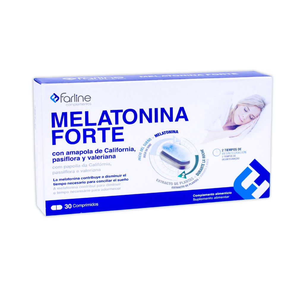 Farline Melatonina Forte, 30 comprimidos Farline Melatonina Forte, 30 comprimidos